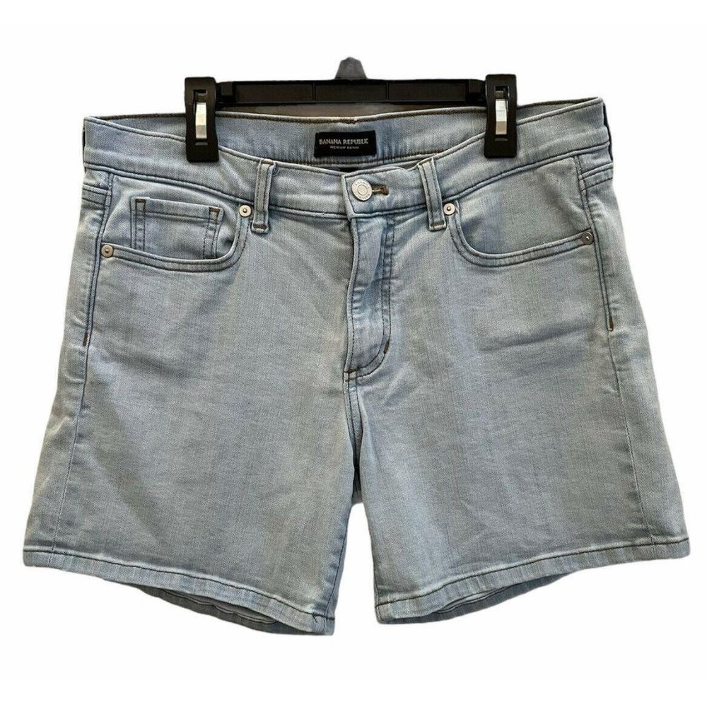 Banana Republic Women's Boyfriend Jean Shorts Size 4 Light Wash Stretch